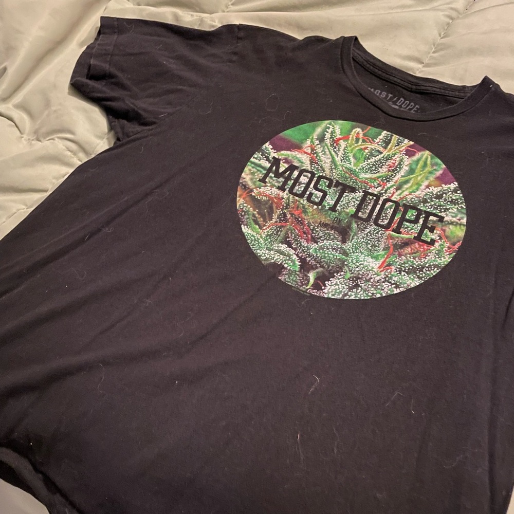 Men’s Most Dope Weed Shirt. Size XL, FITS LIKE A LARGE.